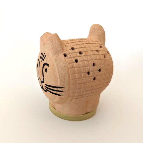 Vintage Lisa Larson Style Terra Cotta Cat Air Freshener / 70s - Picture 5 of 6